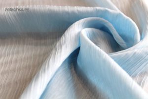 Ткань для халатов
 Шелк плиссе светло-голубой